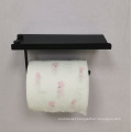 wall-mounted toilet tissue paper roll holder with platform phone holder adhesive